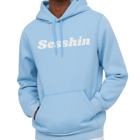 sky blue sweatshirt
